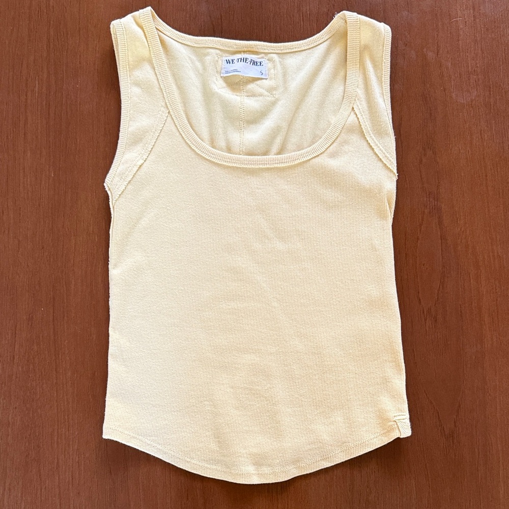 We The Free Yellow hummingbird Tank Top size small women’s